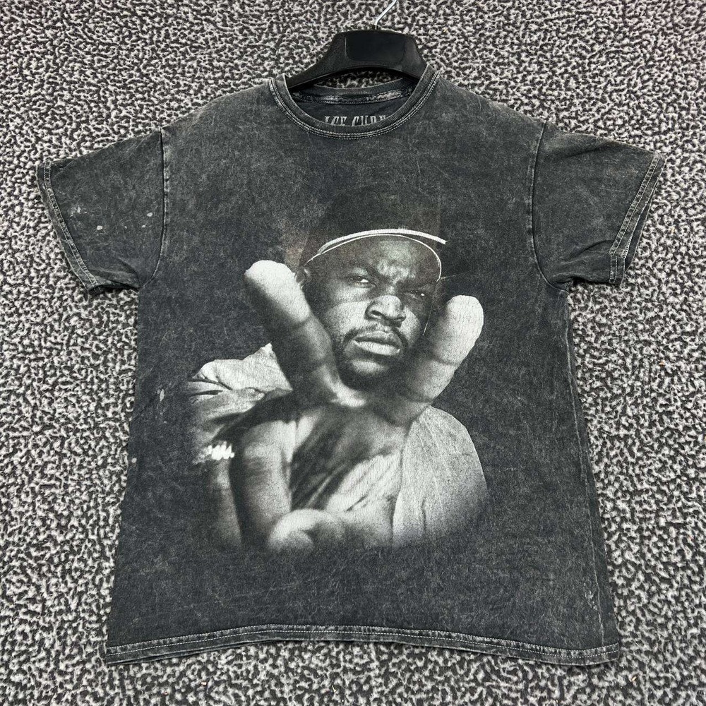 Ice Cube Shirt Men Medium Black Rapper Hip Hop Band Tee Short Sleeve Crew Neck